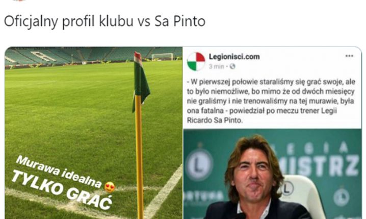 Oficjalny profil Legii VS Słowa Sa Pinto po meczu xD